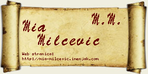 Mia Milčević vizit kartica